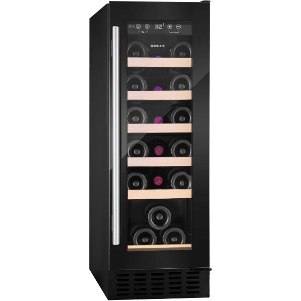 CDA CFWC304BL 30cm Under Counter Wine Cooler – 19 Bottle Single Zone Wine Fridge