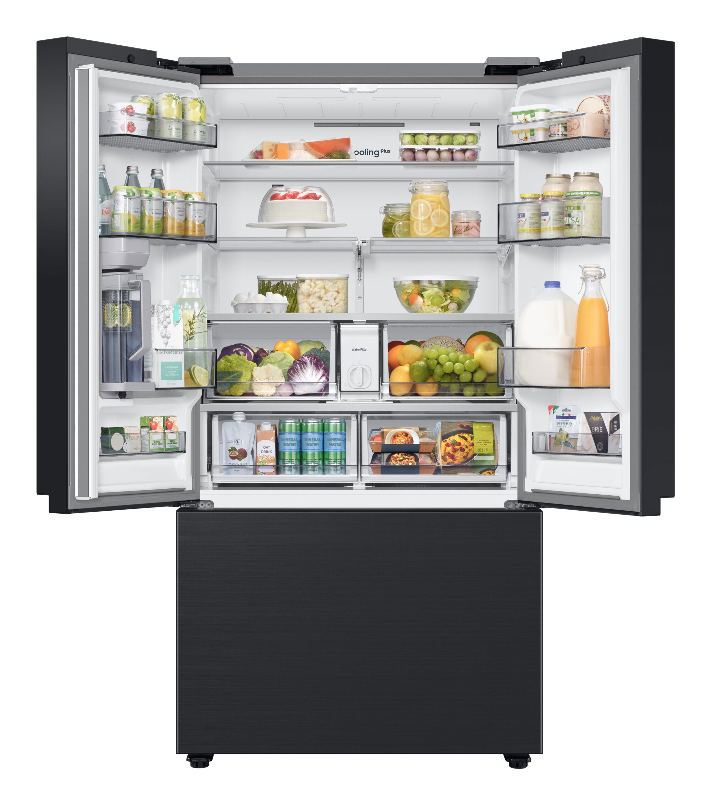 Samsung RF24BB620EB1EU Black, 3 Door Plumbed Water + Ice Frost Free E Rated Water Pitcher F/F