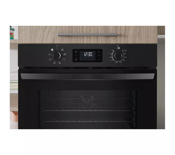 Indesit Turn&Go IO 253 B UK Electric Single Fan Oven - Black