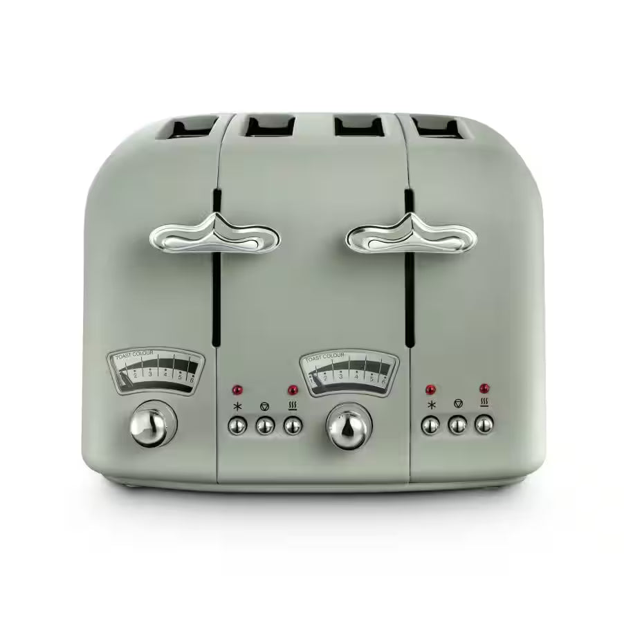 De'Longhi CTO4.GR Argento Flora 4 Slice Toaster - Green