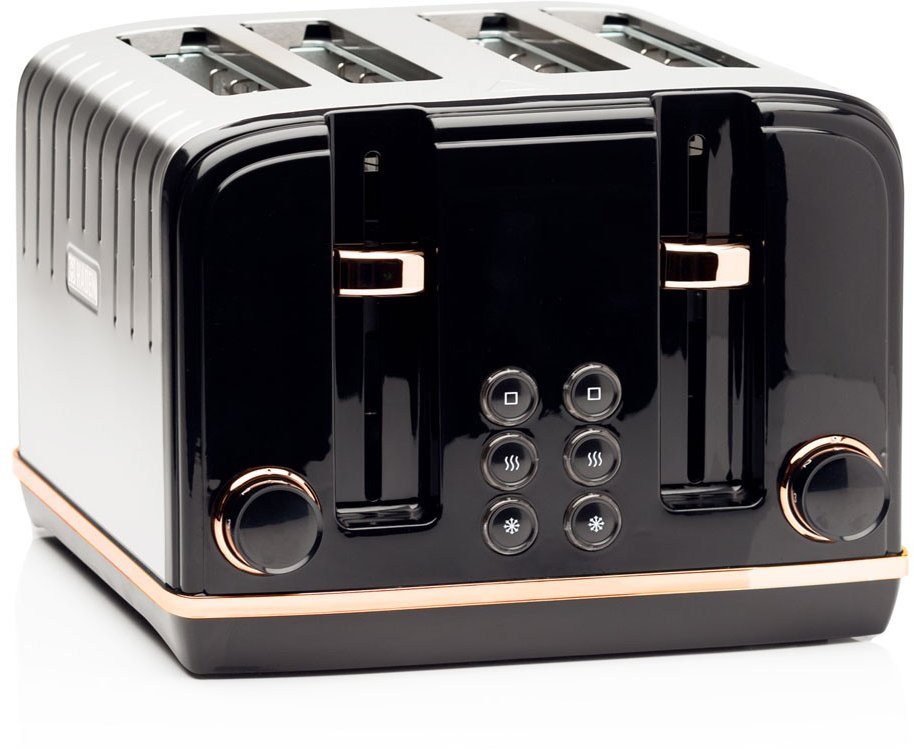 Haden Salcombe Black and Copper 4 Slice Toaster
