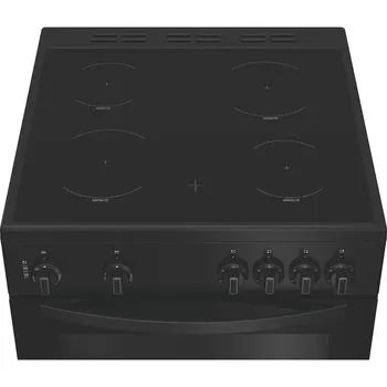 INDESIT IDE6VMB 60CM WIDE DOUBLE OVEN - BLACK
