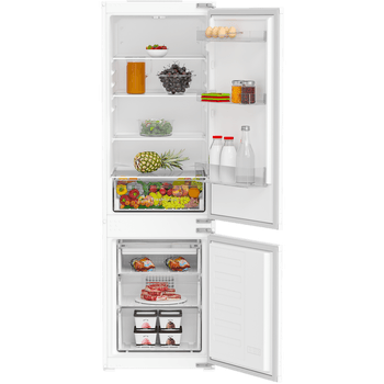 Indesit KINH 1271 B4UK 178cm 70/30 Integrated Frost Free Fridge Freezer with Sliding Door Hinge - White - E Rated