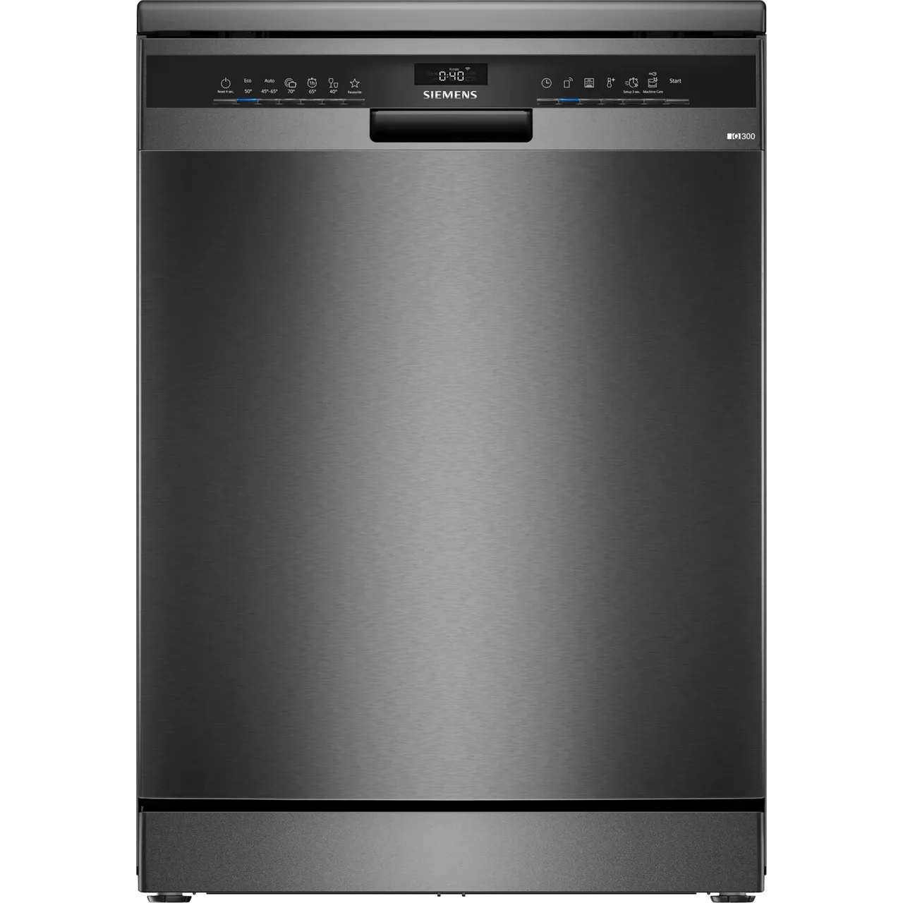 Siemens iQ300 Free-standing dishwasher 60 cm Brushed black steel anti-fingerprint SN23EC03ME