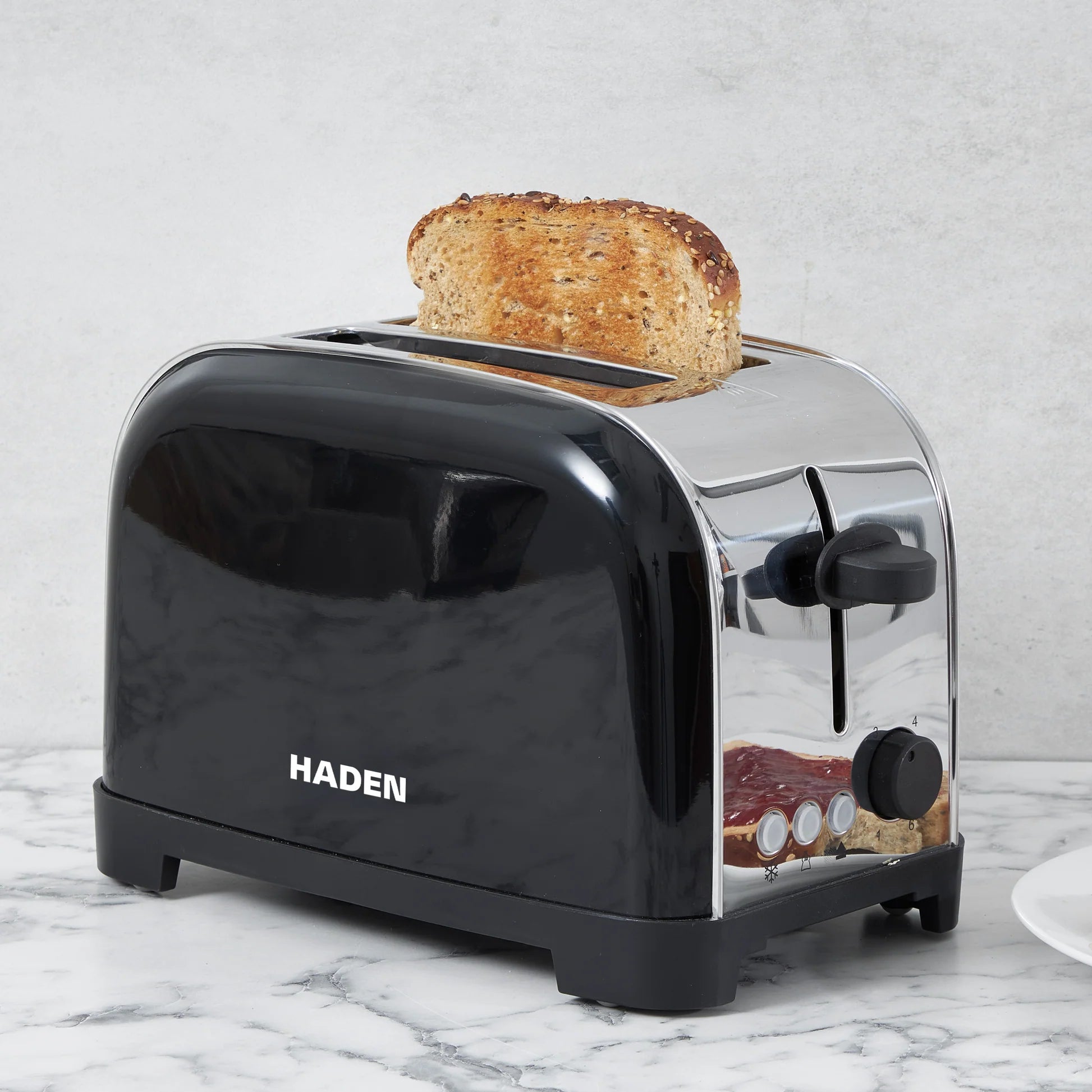 Haden Iver Black 2 Slice Toaster
