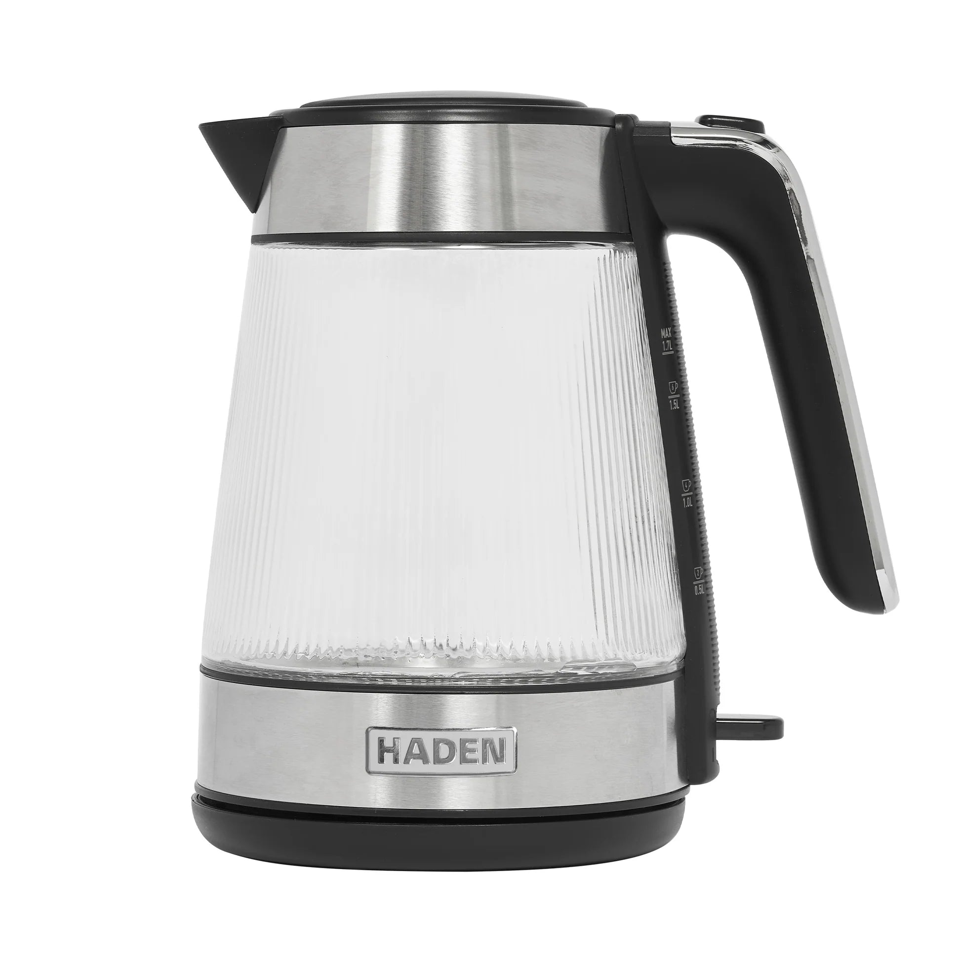 Haden Whitby 1.7L Ribbed Glass Kettle