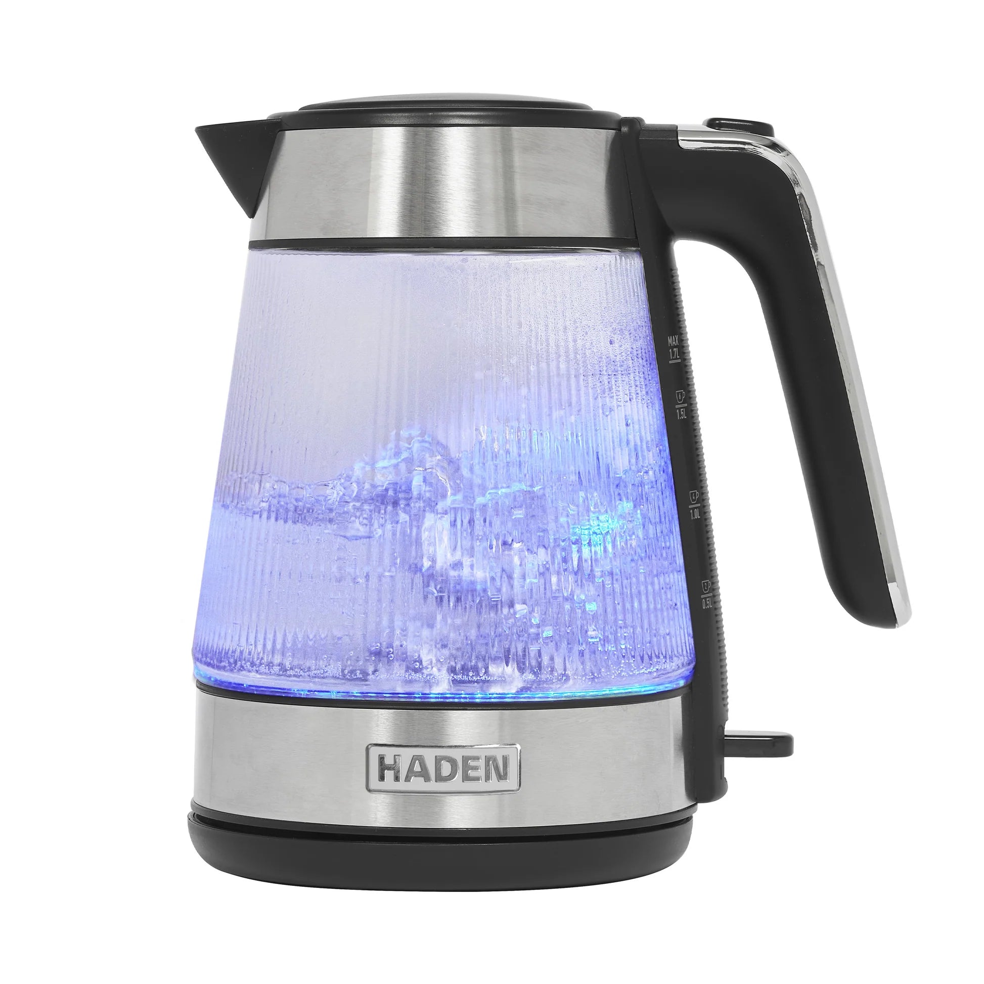 Haden Whitby 1.7L Ribbed Glass Kettle