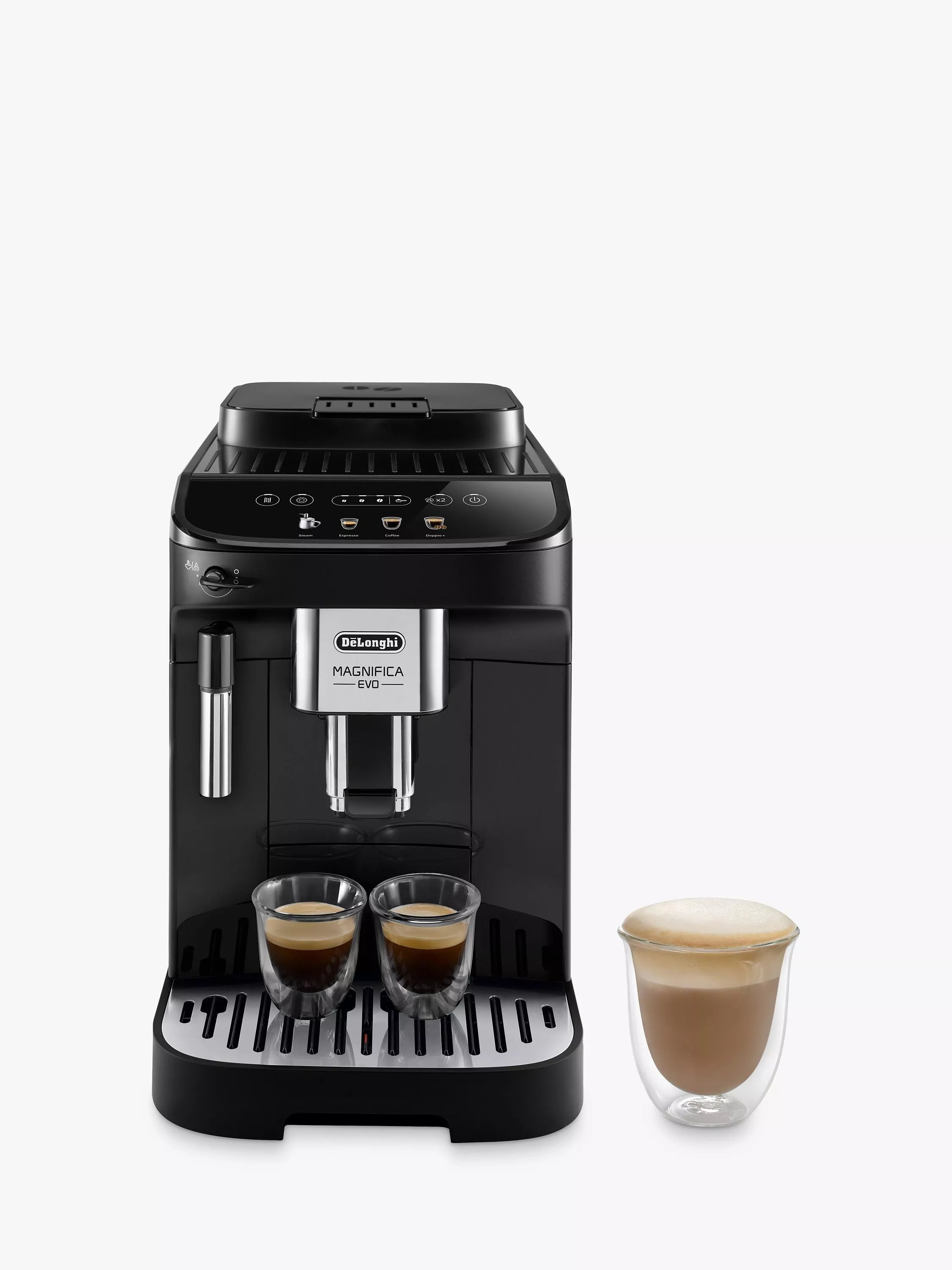 De'Longhi Magnifica Evo ECAM290.22.B Bean to Cup Coffee Machine, 4 One-Touch Recipes, Milk Frother, 1.8L Water Tank, Black