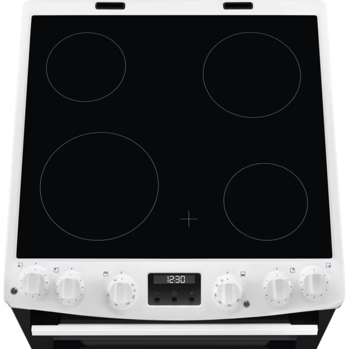 AEG CCX6540ACW 60cm Double Oven with Ceramic Hob - White