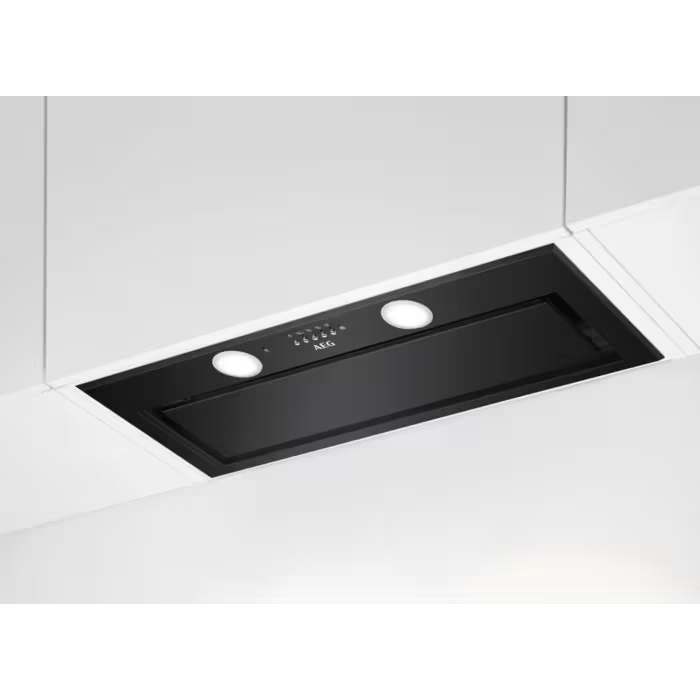 AEG DGE5861HB 6000 Series Integrated Cooker Hood – Black Glass