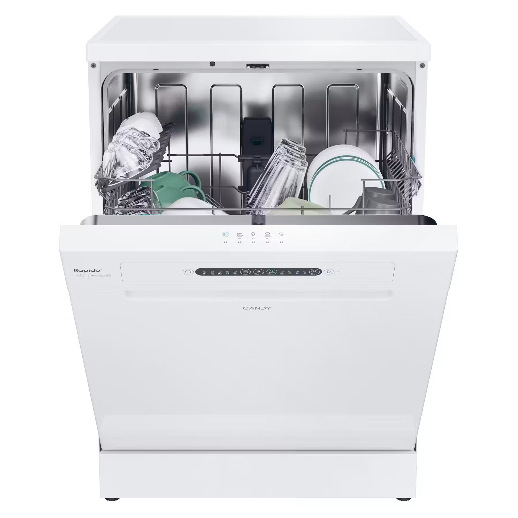 Candy CF3C9E0W 13 Place Freestanding Full Size Dishwasher - White