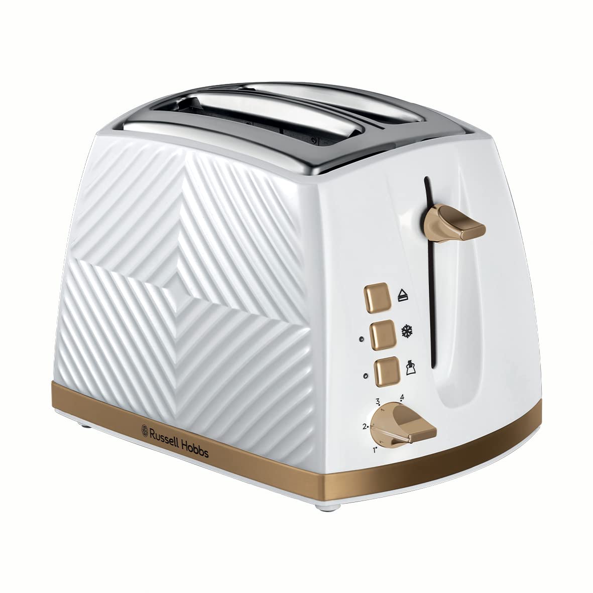 Russell hobbs groove white 2 slice toaster