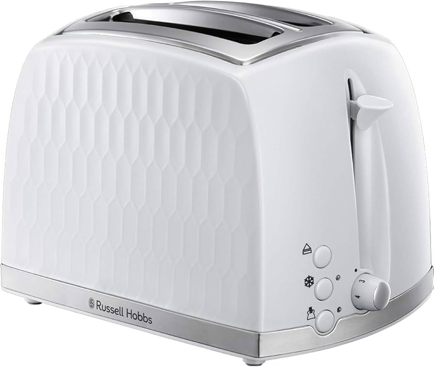 Russell hobbs honeycomb white 2 slice toaster
