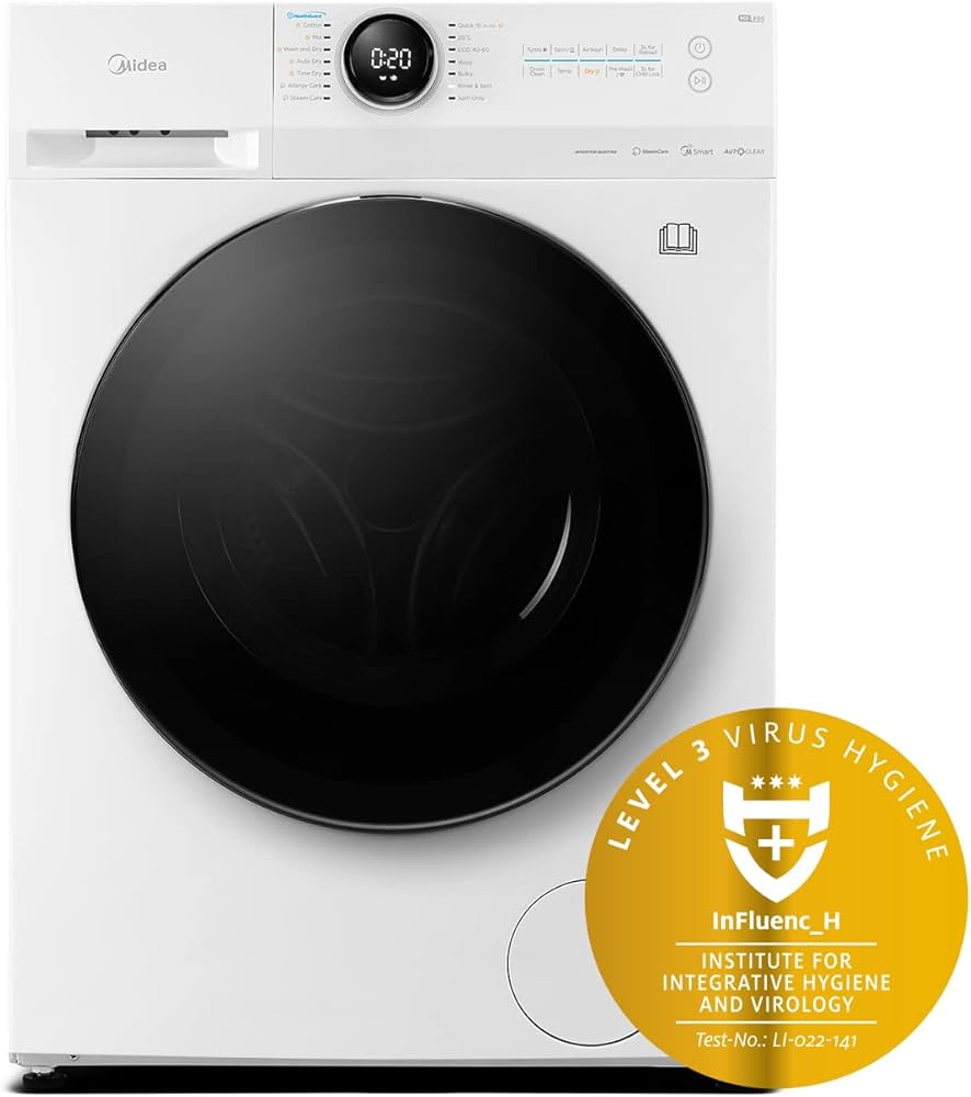 Midea MF20ED80WB/1 Freestanding Washer Dryer 1400RPM, 8kg/6kg-White