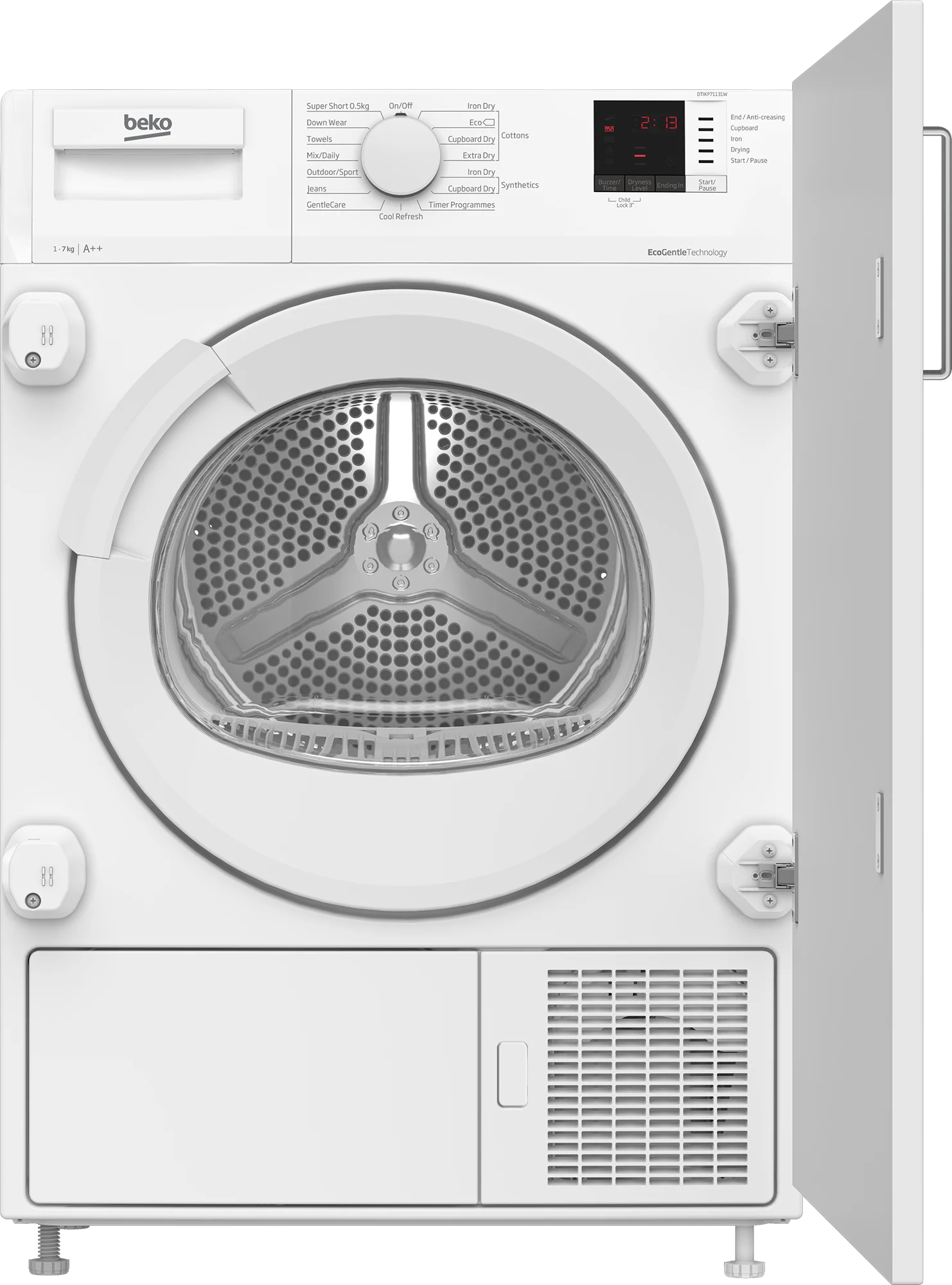 BEKO Pro DTIKP71131W Integrated 7 kg Heat Pump Tumble Dryer