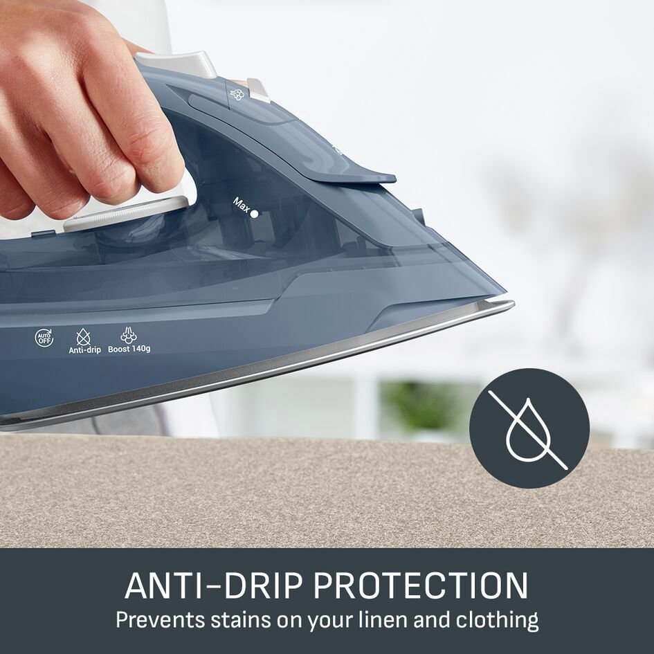 Tefal Virtuo 30 FV2C64G0 Steam Iron - Blue Solid