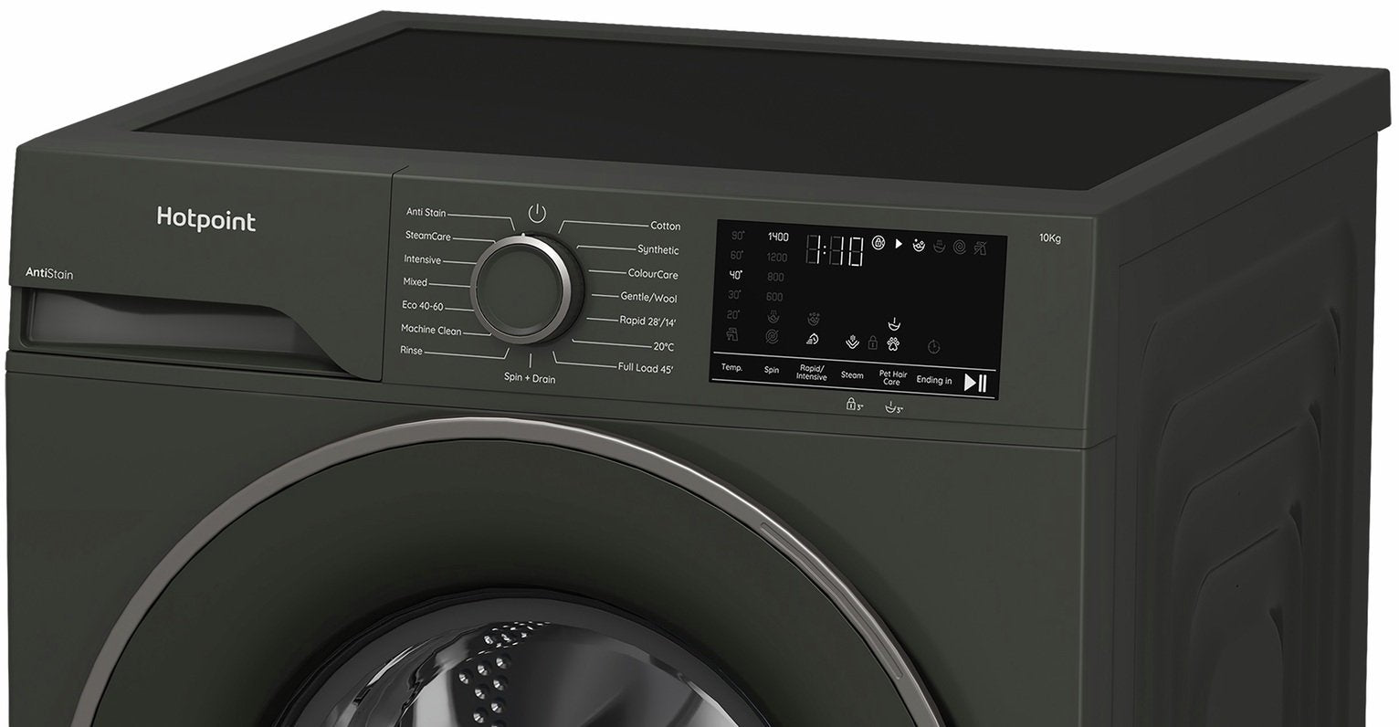 Hotpoint H101GANTISTAINUK 10kg 1400 Spin Washing Machine - Graphite