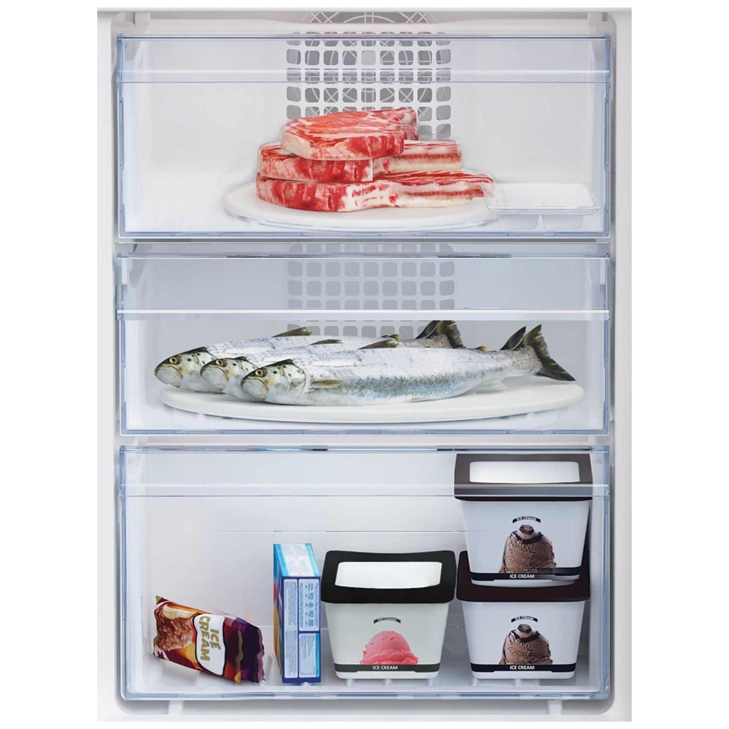 Beko CFG4552S Frost Free Fridge Freezer - silver