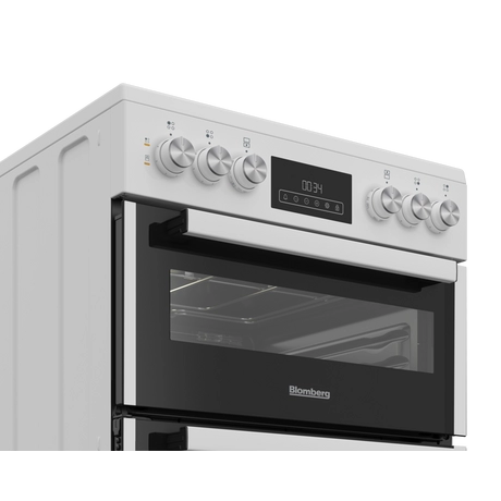 Blomberg HKRN651W 60cm Double Oven Electric Cooker with Vitroceramic Hob - White