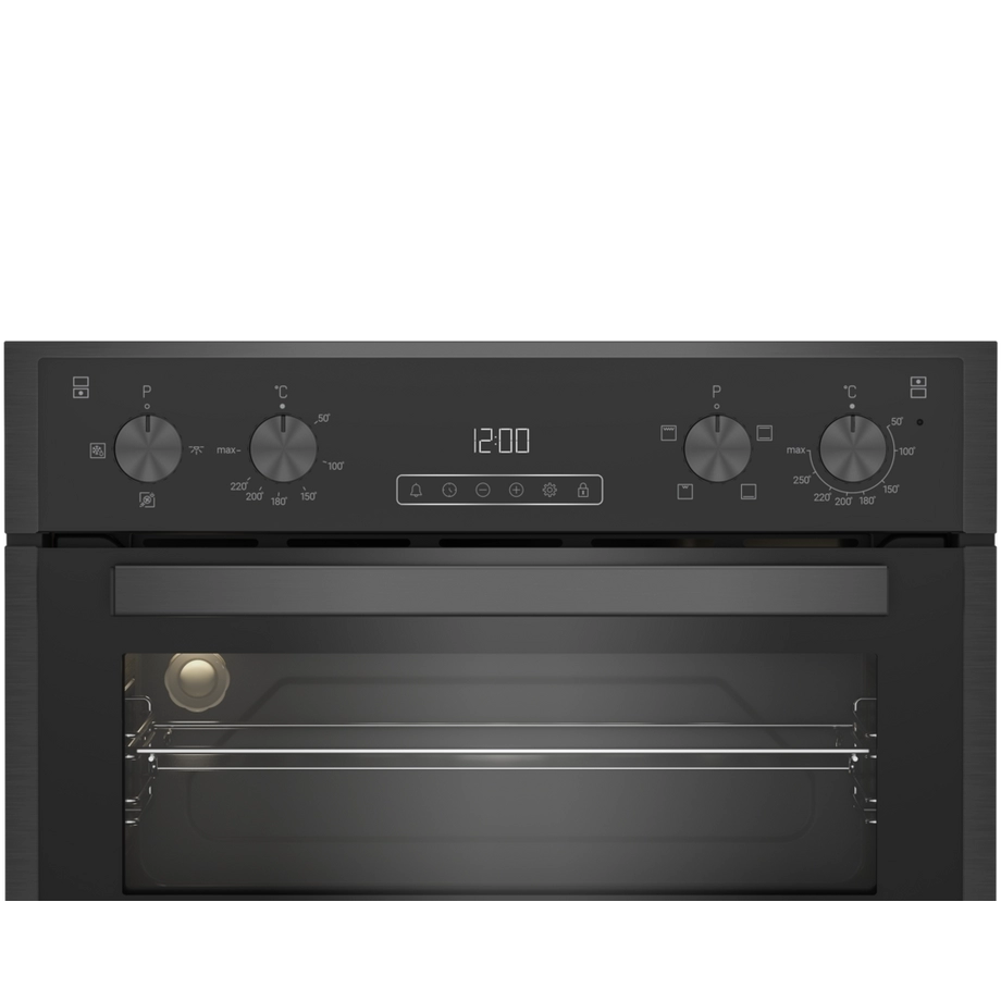 Blomberg RODN9202DX 59.4cm Built In Electric Double Oven - Dark Steel