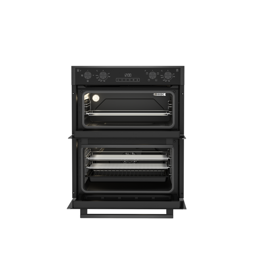 Blomberg ROTN9202DX 59.4cm Built-Under Electric Double Oven - Dark Steel