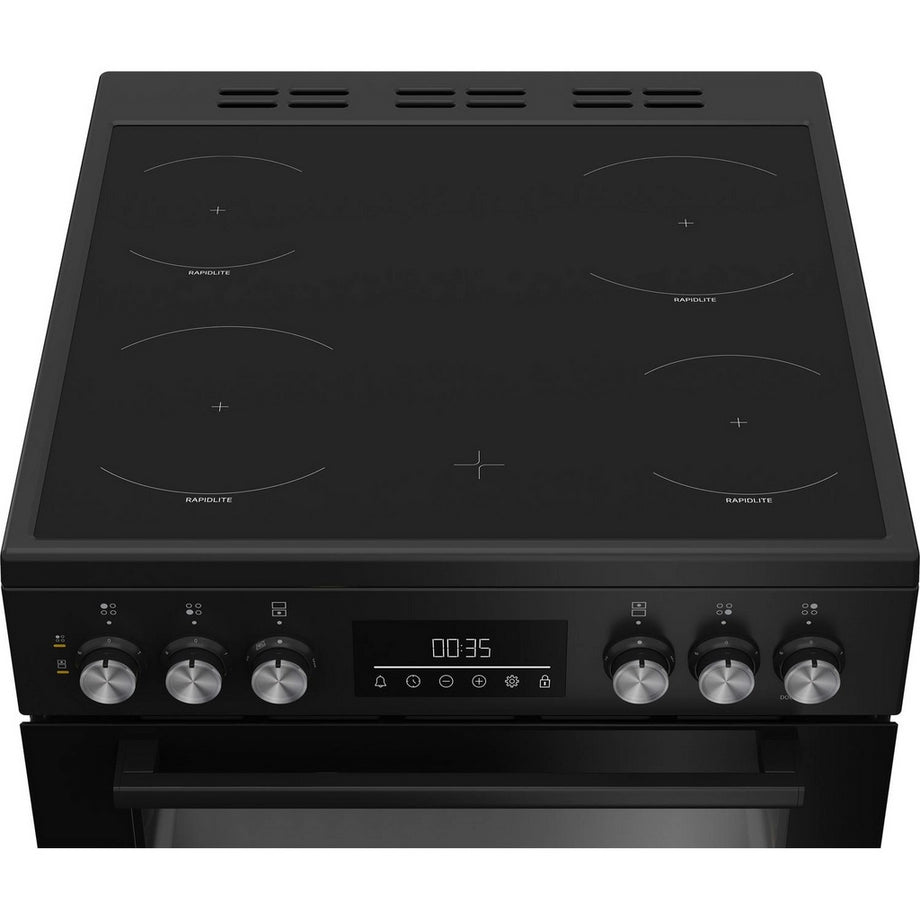 Beko EDC6731K 60cm Double Oven Electric Cooker - Black