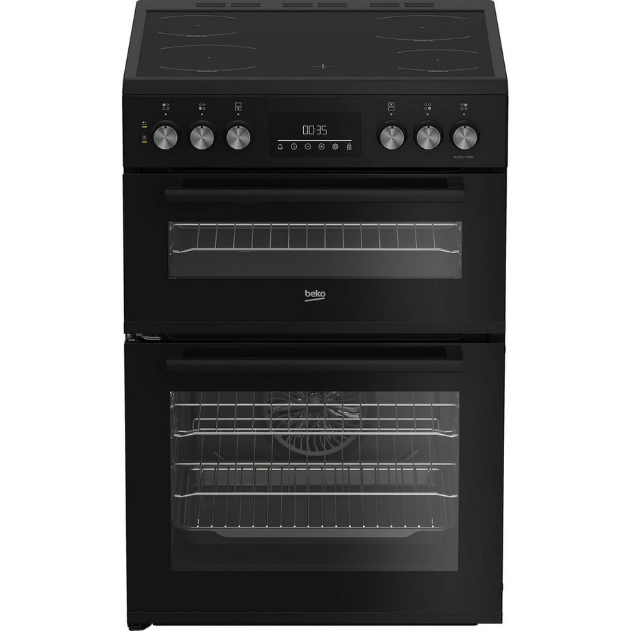 Beko EDC6731K 60cm Double Oven Electric Cooker - Black