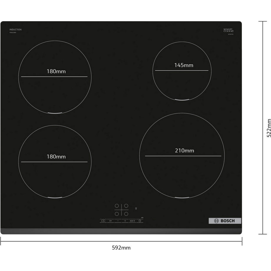 Bosch PIE631BB5E 59.2cm Induction Hob - Black