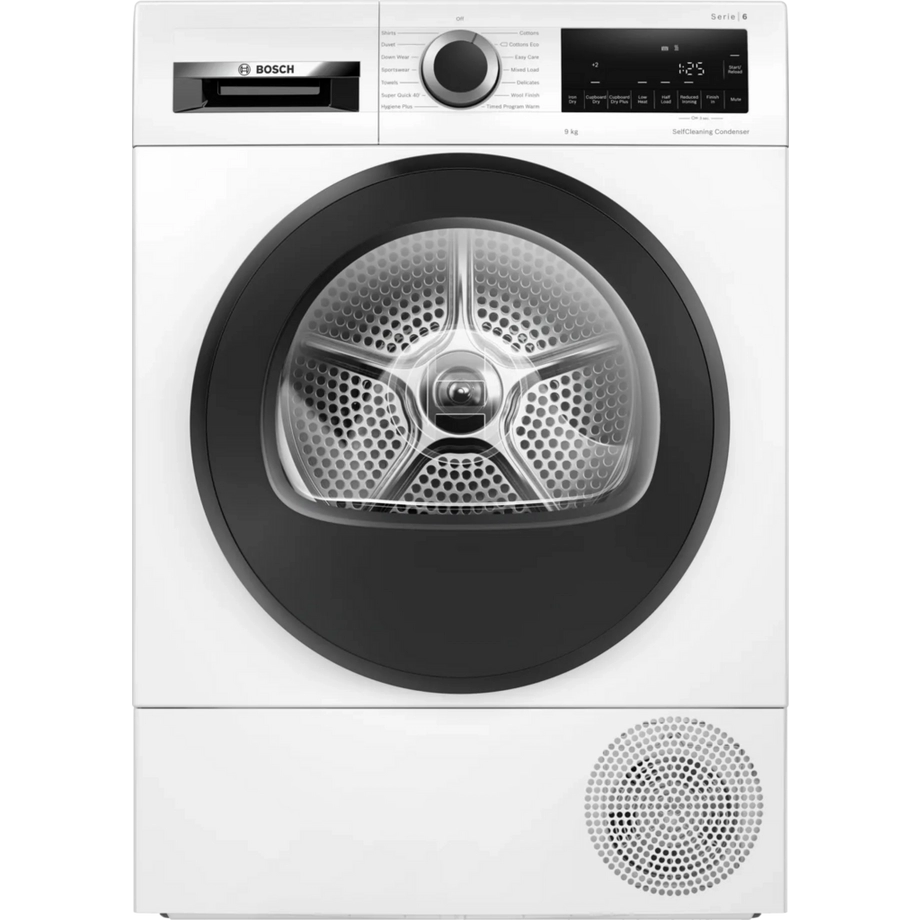 Bosch, Series 6 WQG24500GB 9kg Heat Pump Tumble Dryer - White