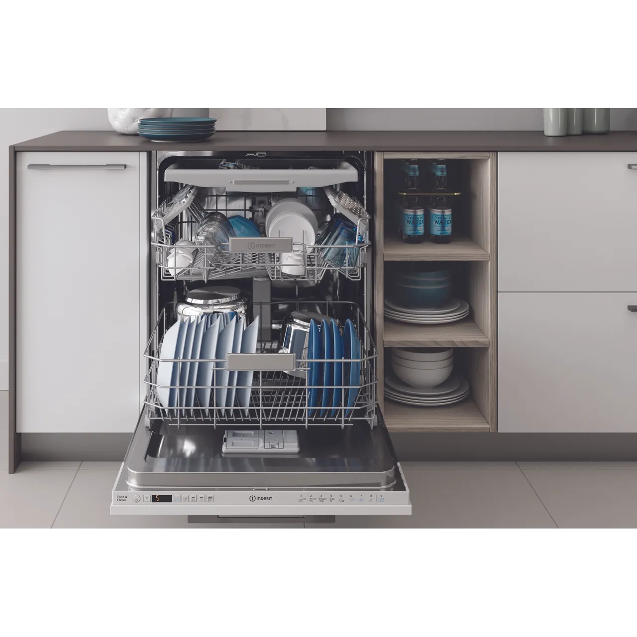 Indesit DIO3T131FEUK Integrated Dishwasher - 14 Place Settings