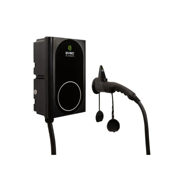 Evec vec03 7.4kw single phase domestic ev car charger - tethered cable