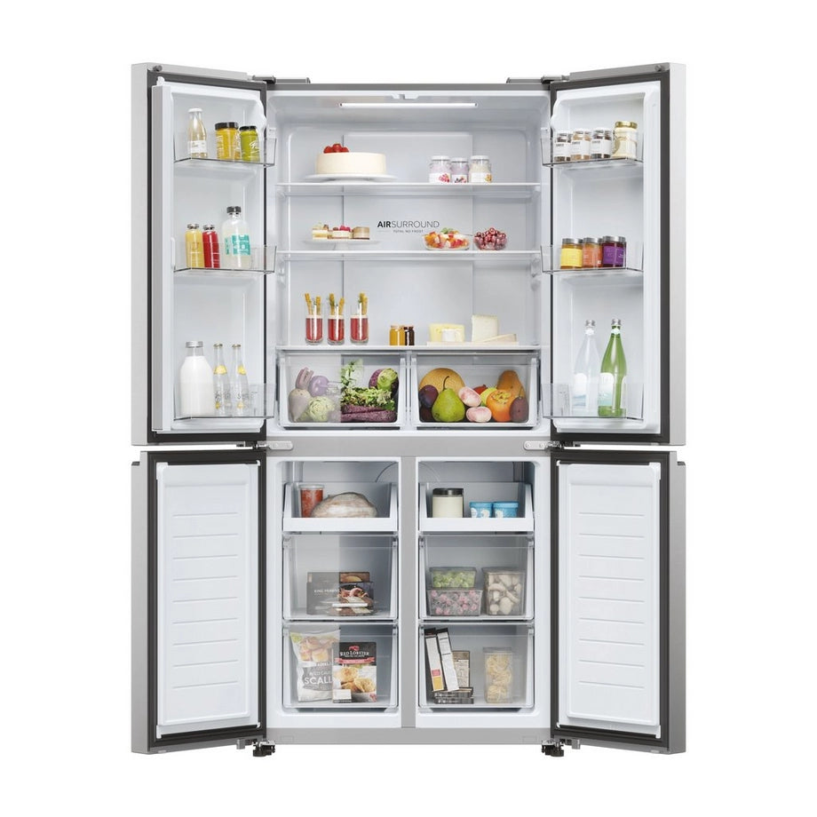 Haier HCR3818ENMM 83.3cm 60/40 Frost Free Multi Door Fridge Freezer - Inox