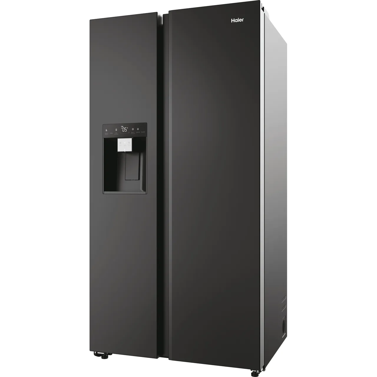 Haier HSW79F18DIPT Wifi Connected Plumbed Frost Free American Fridge Freezer - Black - D Energy Rated