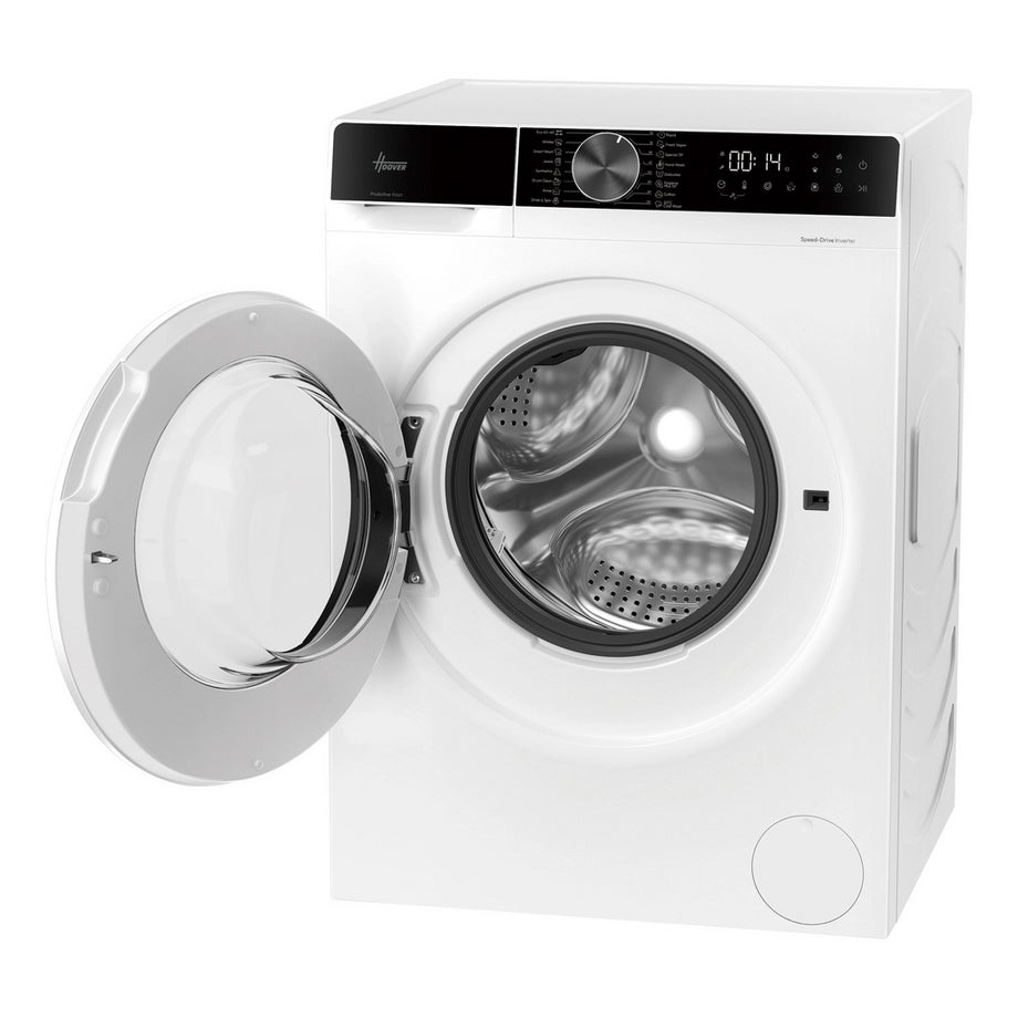 Hoover HGD 4910C-80 9kg 1400 spin washing machine in white front view