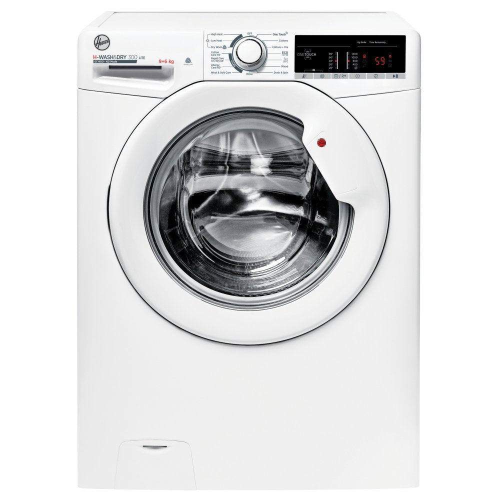 Hoover H3D496TE Washer Dryer in White 1400rpm 9kg/6Kg E Rated NFC