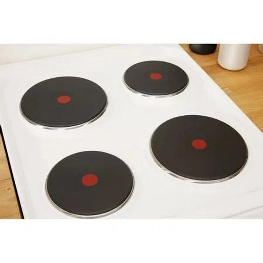 Indesit ID5E92KMW 50cm Twin Cavity Electric Solid Plate Cooker – White