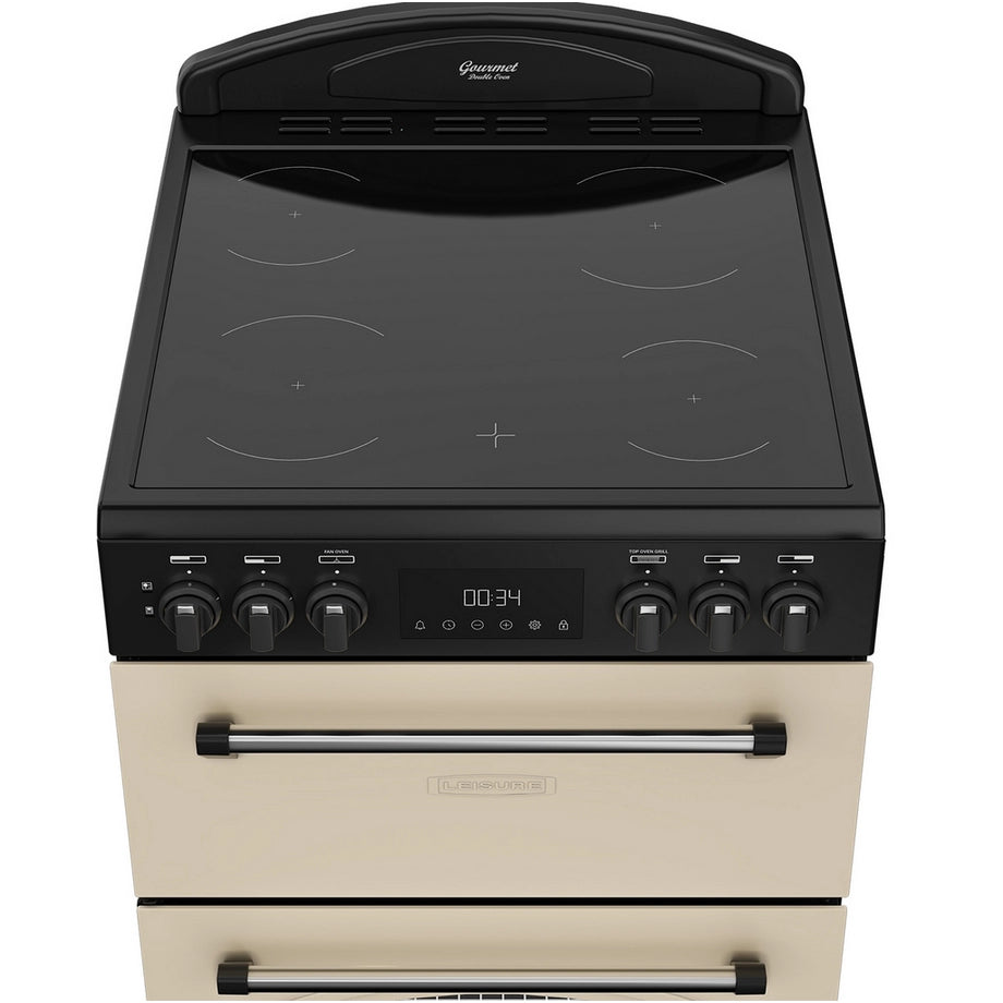 Leisure CLB60ECC 60cm Double Oven Electric Range Cooker - Cream