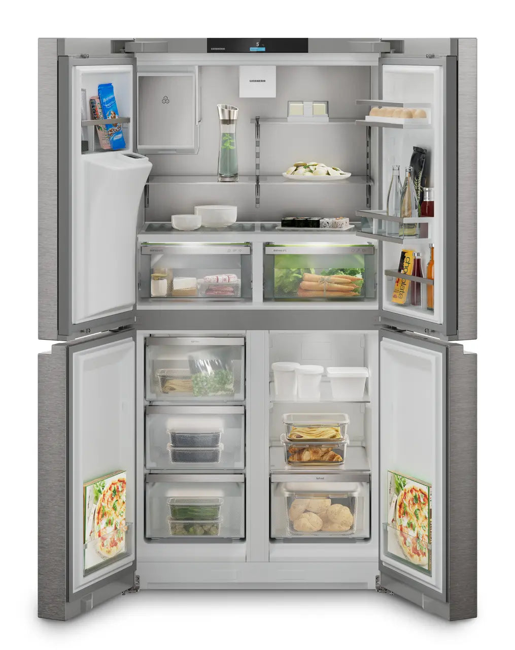 Liebherr Plus MBsddi9028 Stainless Steel Freestanding French Door Fridge-Freezer – Plumbed In Ice & Water