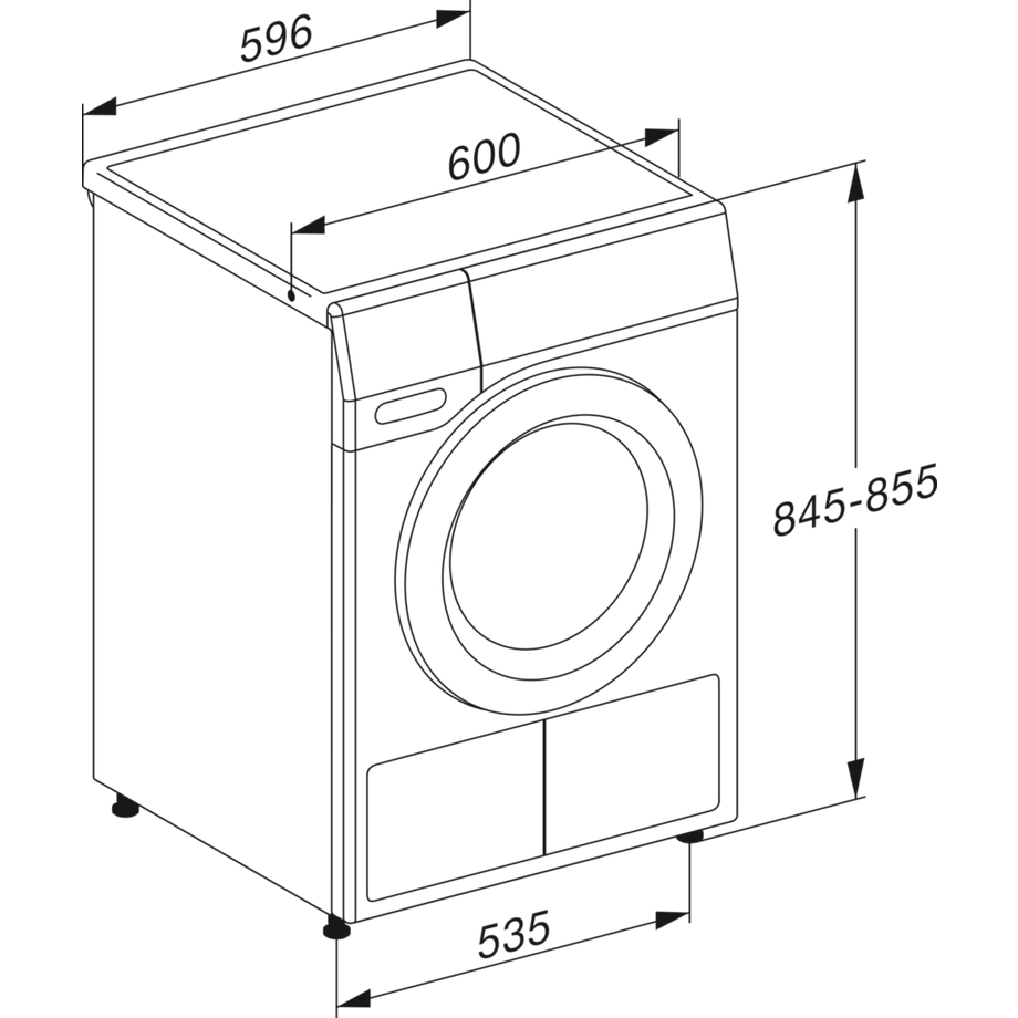Miele TEA525 8kg Heat Pump Tumble Dryer - White