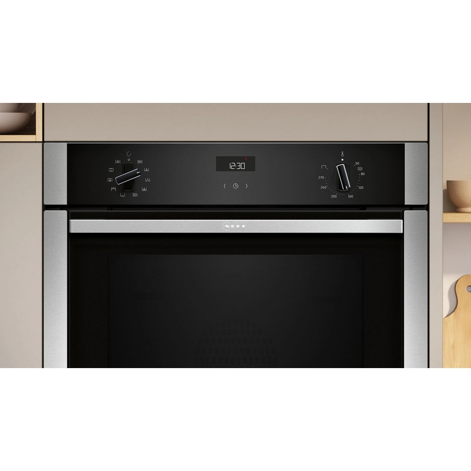 Neff B3ACE4AN3B Slide & Hide 59.4cm Built In Electric Single Oven - Stainless Steel
