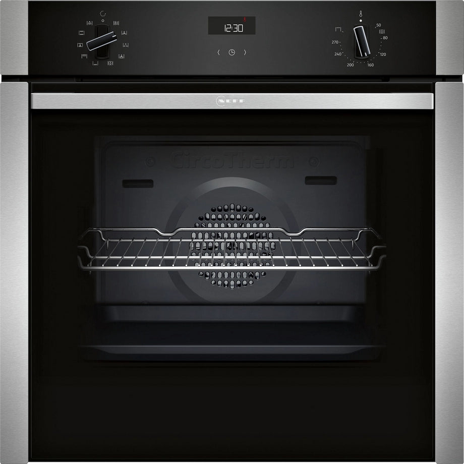 Neff B3ACE4AN3B Slide & Hide 59.4cm Built In Electric Single Oven - Stainless Steel