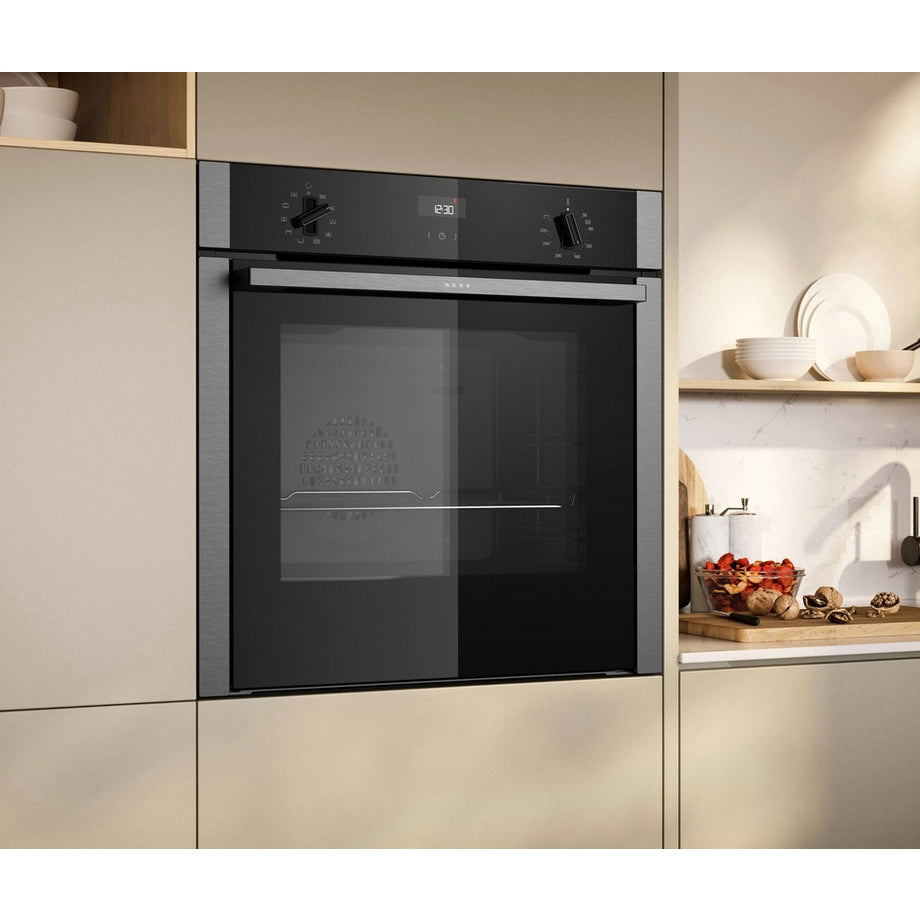 Neff B3ACE4AN3B Slide & Hide 59.4cm Built In Electric Single Oven - Stainless Steel