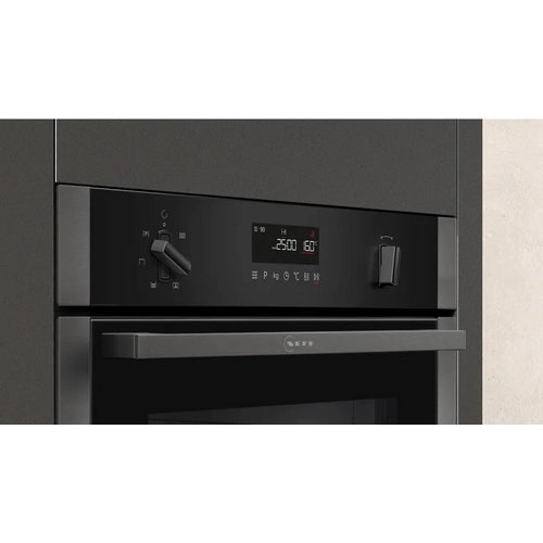 NEFF C1AMG84G0B 44 Litres Built In Microwave Oven with Hot Air - Black with Graphite Trim