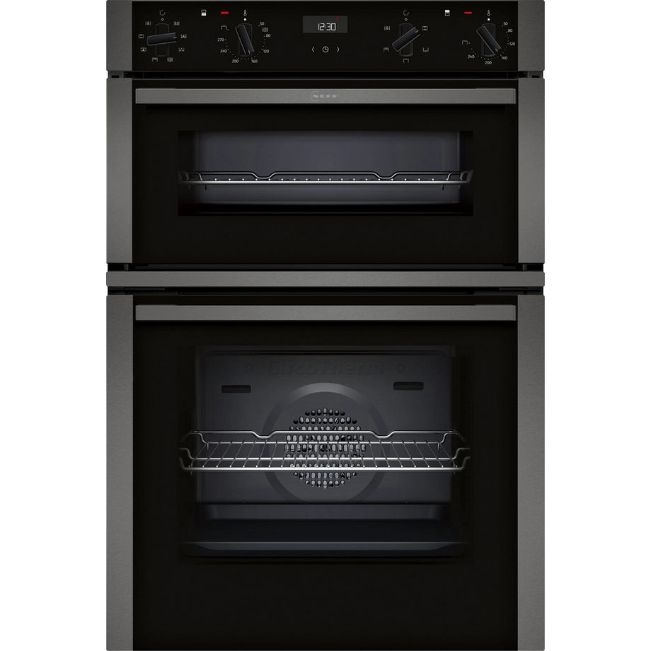 Neff U1ACE2AG3B 59.4cm Built In Electric Double Oven - Graphite Grey