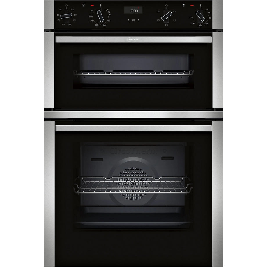 Neff U1ACE2AN3B 59.4cm Built In Electric Double Oven - Stainless Steel