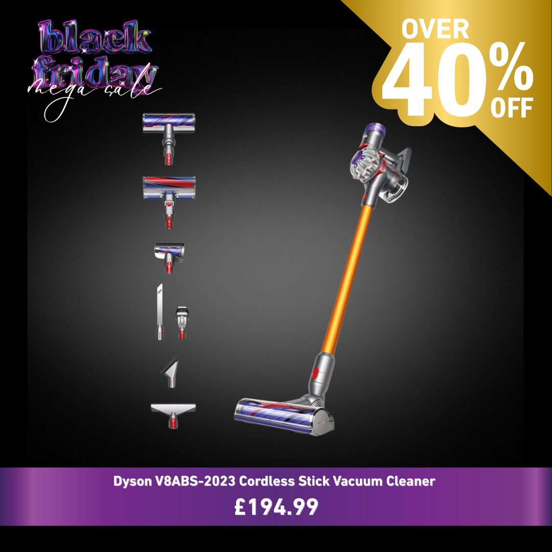 Dyson V8ABS-2023 Cordless Stick Vacuum Cleaner - 40 Minutes Run Time - **WEBSITE EXCLUSIVE DEAL**