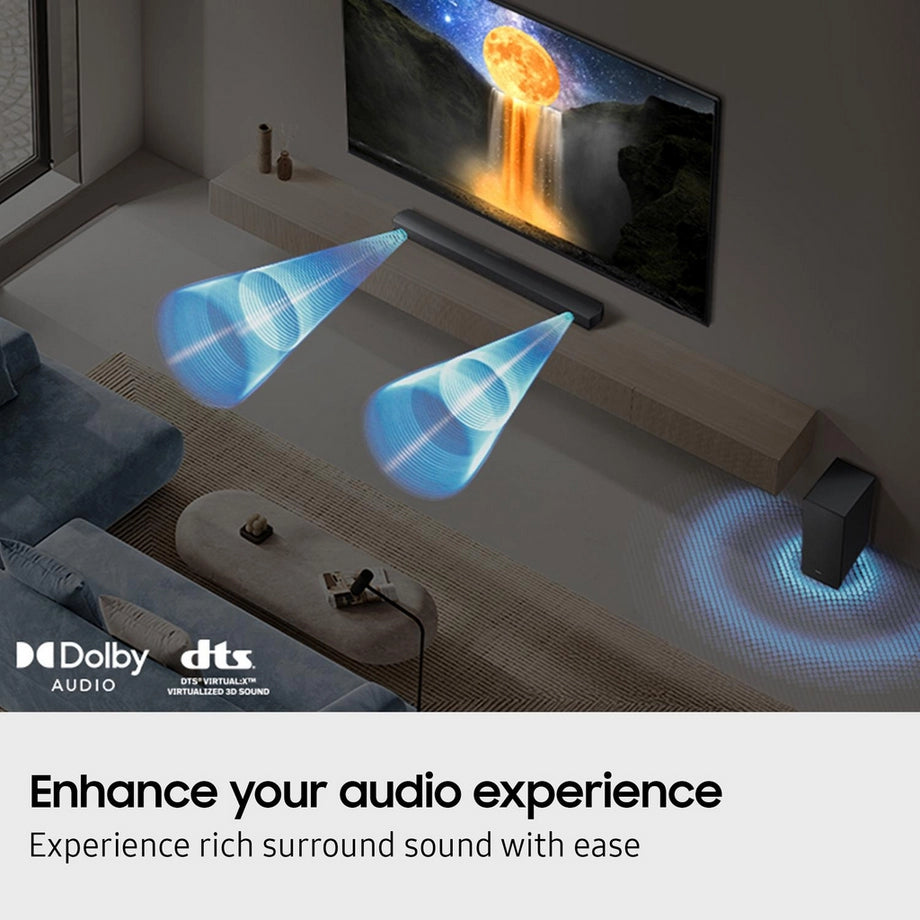 Samsung HW-B650F/XU 3.1ch 370W Soundbar with Wireless Subwoofer Bass Boost and Game Mode - Black GIFT IDEAS!