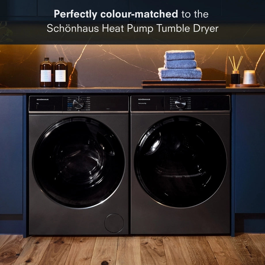 Schonhaus WMSF01914AG 9kg 1400 Spin Washing Machine - Graphite