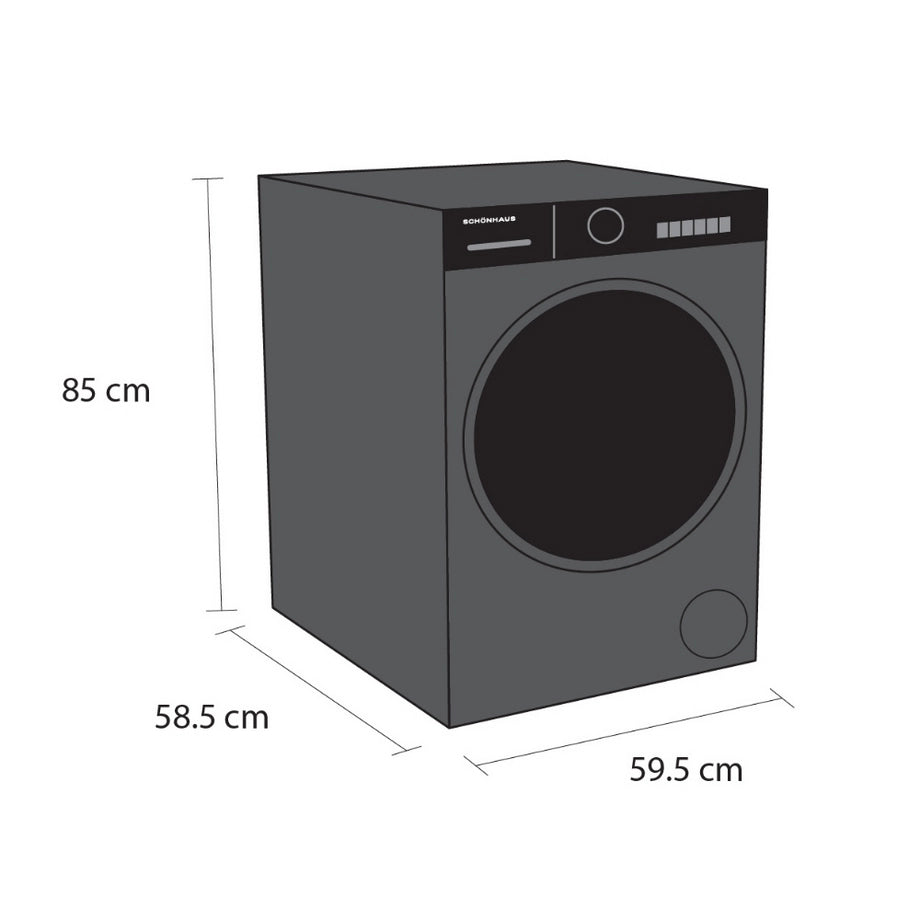 Schonhaus WMSF01914AG 9kg 1400 Spin Washing Machine - Graphite