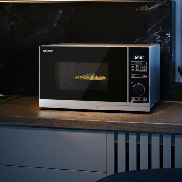 Sharp YC-PS254AU-S 25L Solo Microwave – Silver, 900W